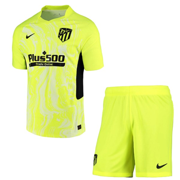 Camiseta Atlético De Madrid Replica Tercera Ropa Niños 2020/21 Verde Fluorescente